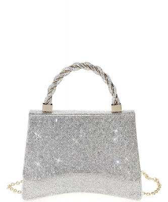 Rhinestone Handle Curve Bag HD-3979 GOLD